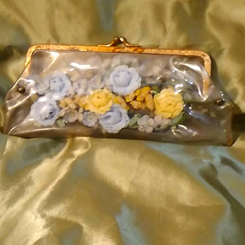 Vintage 50's transparent clutch